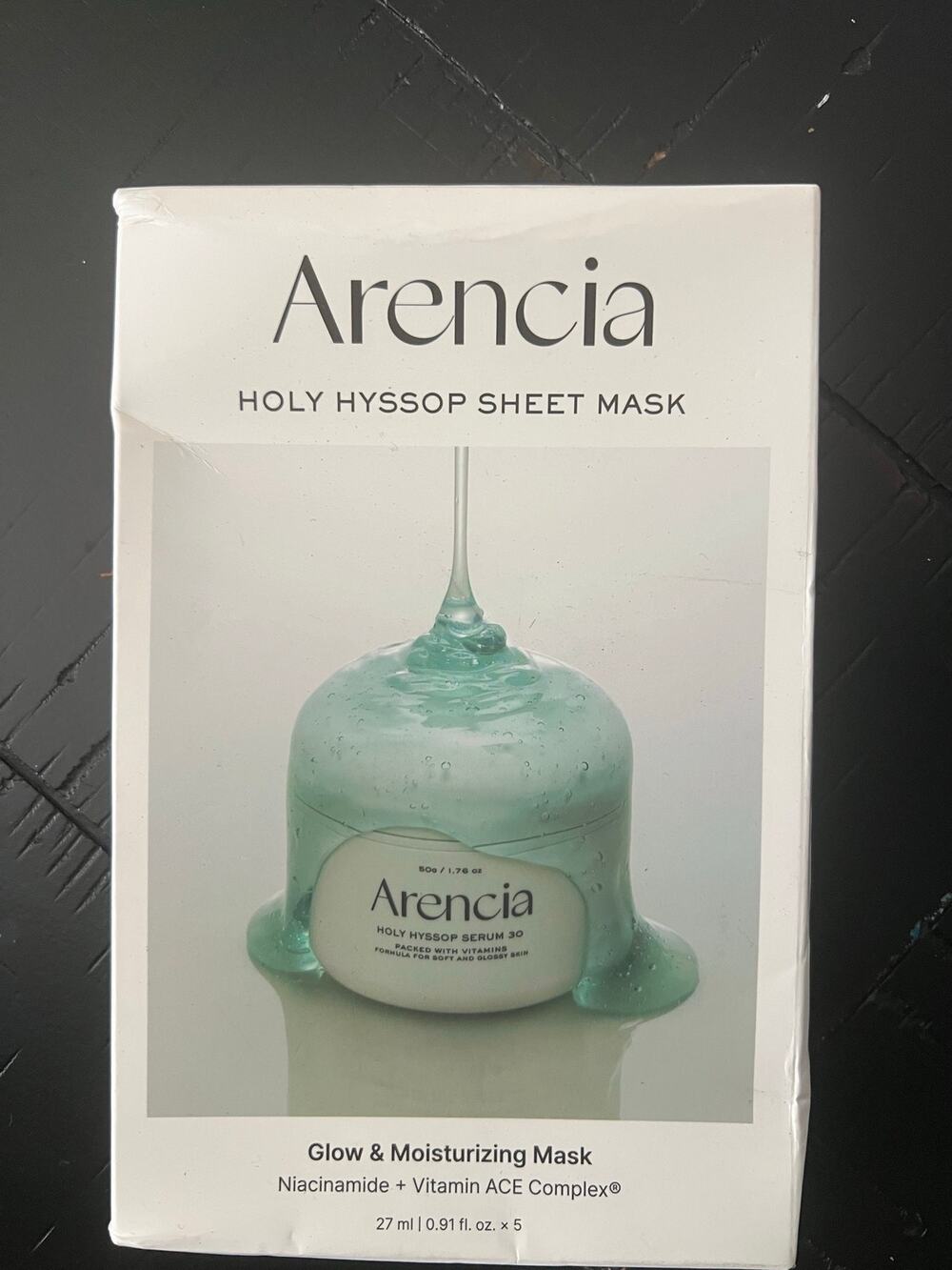 Arencia Holy Hyssop Sheet Mask 5-Pack Glow & Moisturizing Vitamin ACE New